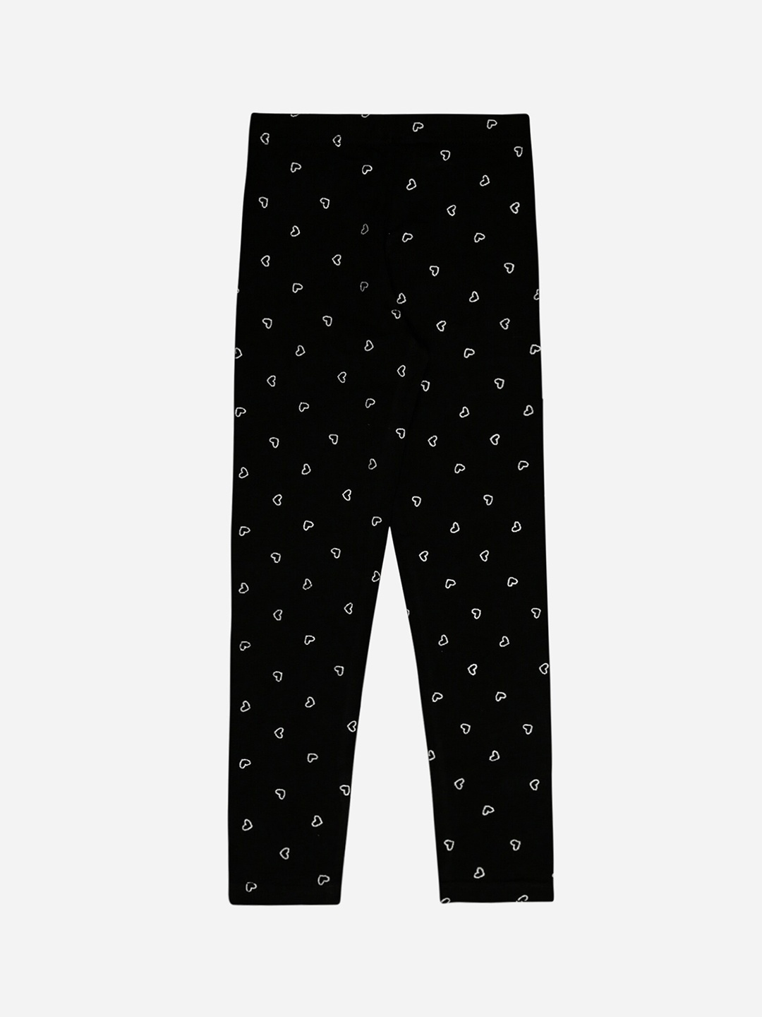 

Bodycare Girls Geometric Printed Cotton Ankle Length Leggings, Black