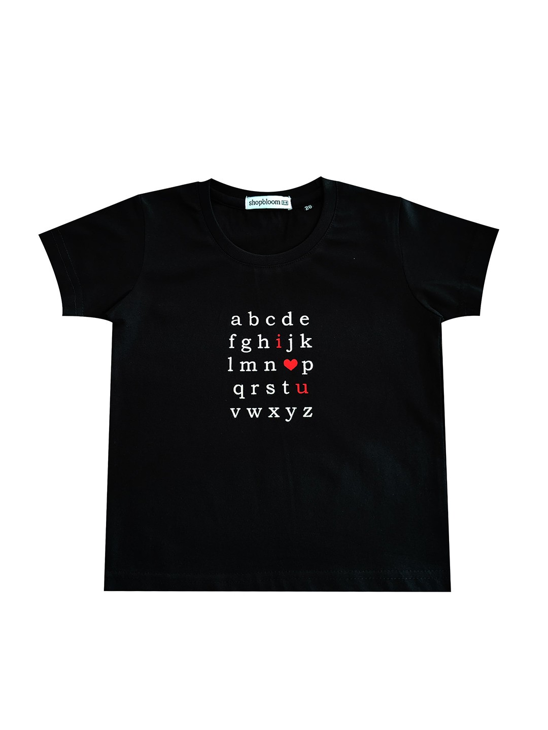 

shopbloom Kids Glow In The Dark Typography Printed Round Neck Cotton T-Shirt, Black