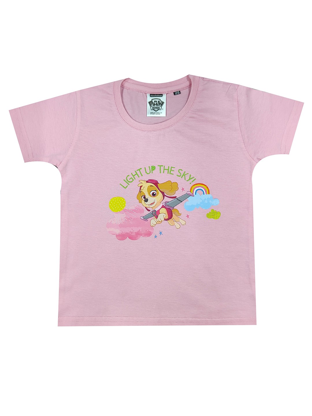 

shopbloom Kids Graphic Printed Round Neck Cotton T-shirt, Pink
