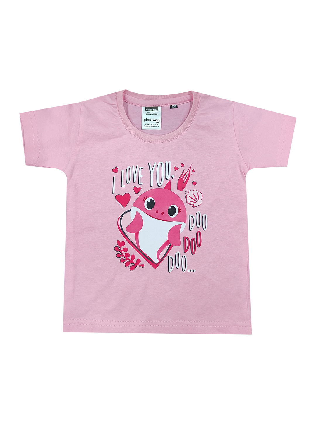 

shopbloom Kids Typography Printed Cotton T-shirt, Pink