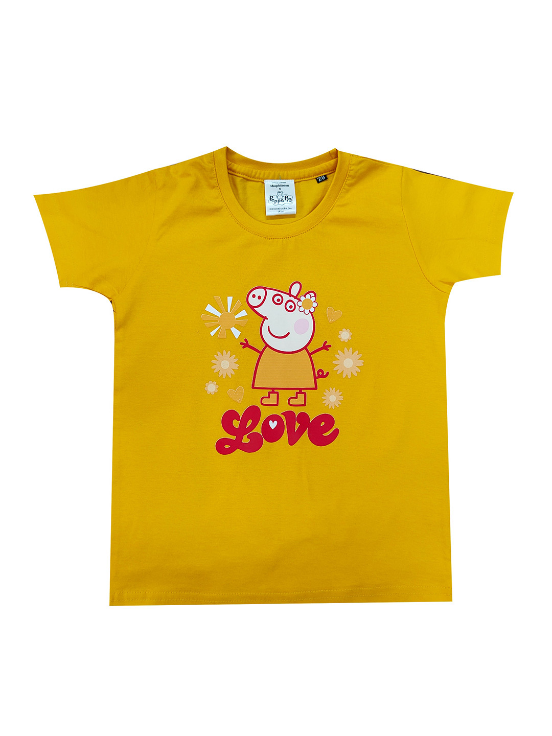 

shopbloom Kids Typography Printed Cotton T-shirt, Yellow