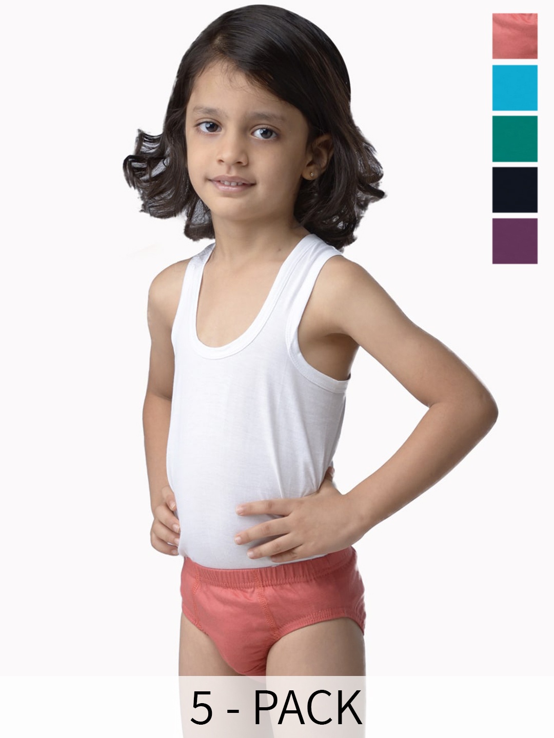 

BAESD Boys Pack Of 5 Pure Cotton Anti-Bacterial Basic Briefs LGENIUS-C1-5, Blue