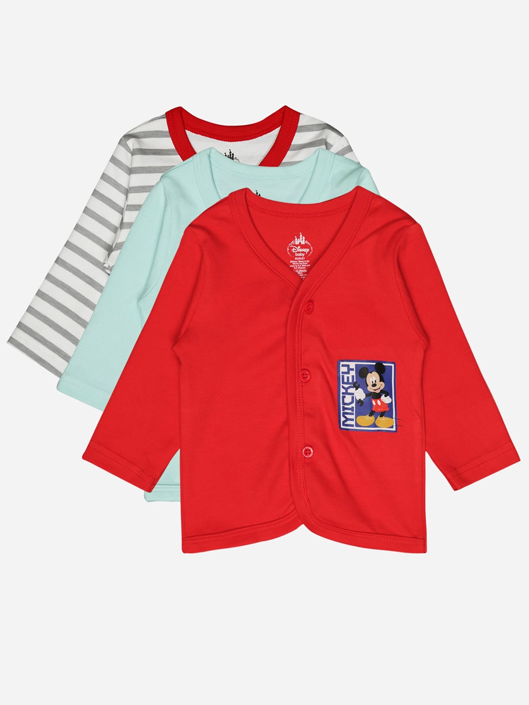 

Bodycare Infants Pack Of 3 Front Open Cotton Jhabla, Assorted
