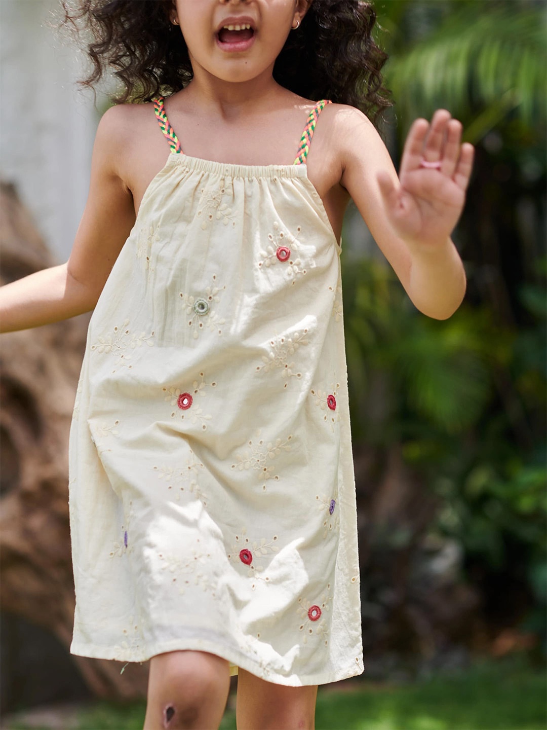 

Somersault Girls Embellished Cotton Straight A-Line Dress, Yellow