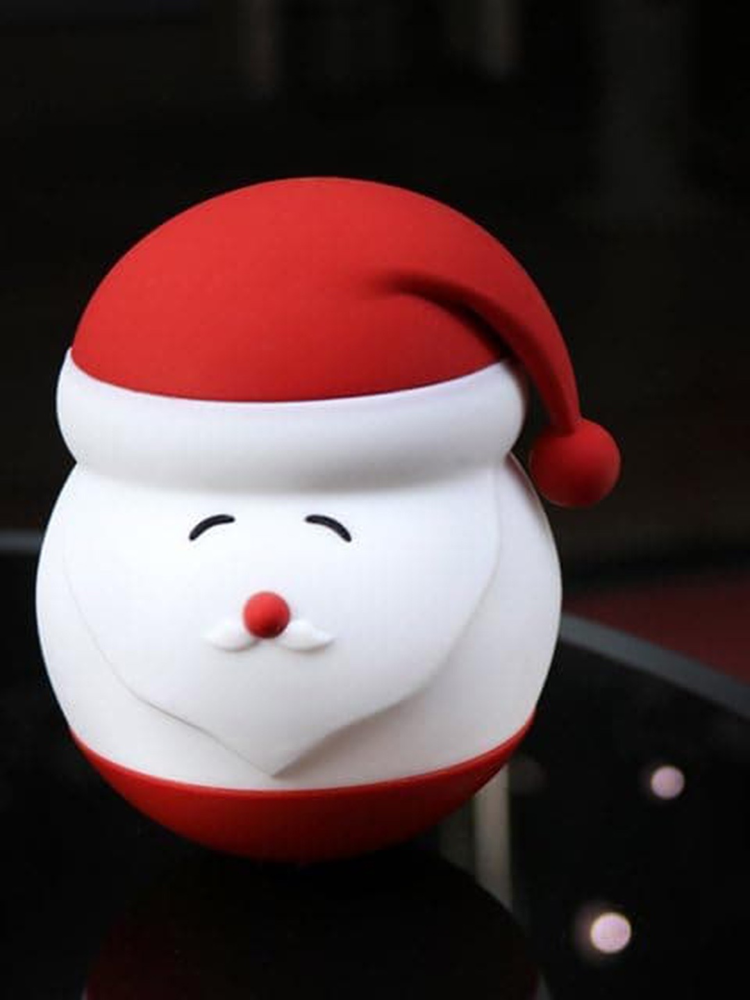 

NYRWANA White & Black Santa Night Table Lamp