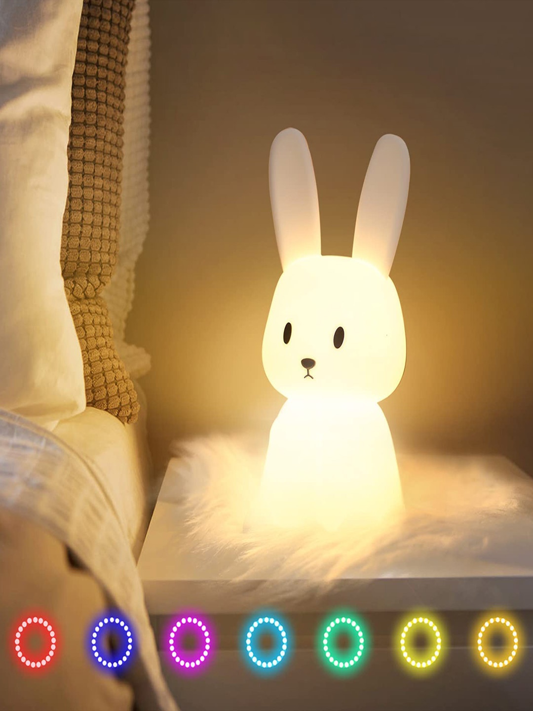 

NYRWANA White Quirky Abstract Shaped Quirky Bunny Table Lamp