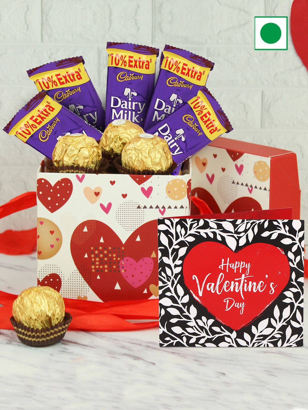 

TIED RIBBONS Chocolate Gift Hamper, Red