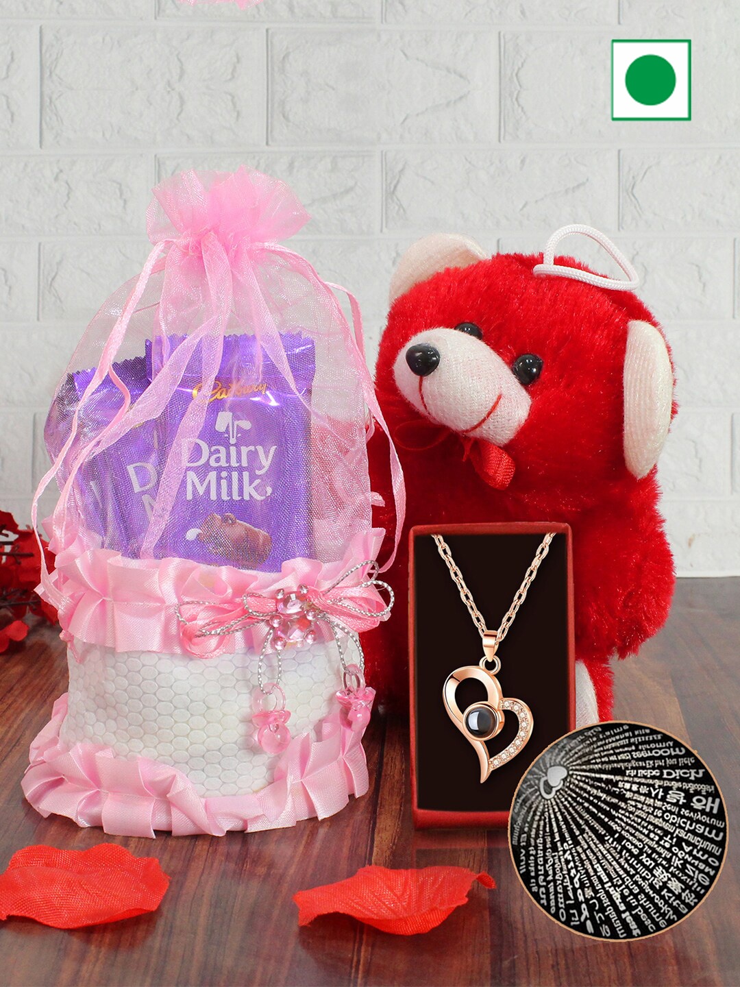 

TIED RIBBONS 8 Pieces Of Valentine Special Chocolate Gift Hamper, Red