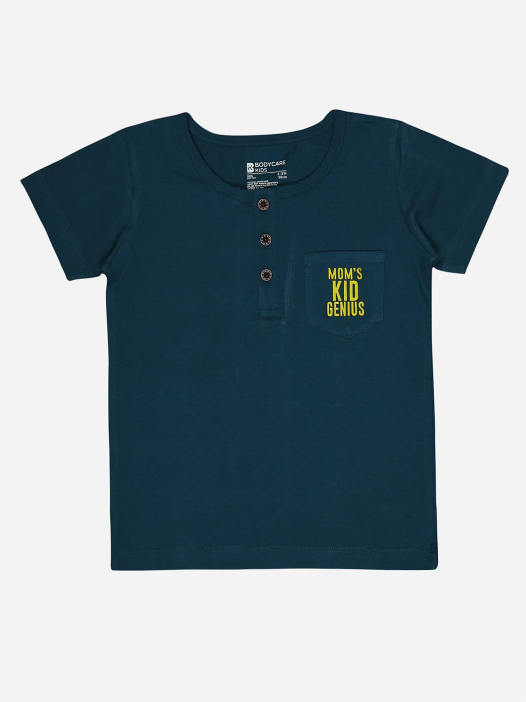 

Bodycare Boys Round Neck Short Sleeves Pockets Cotton T-shirt, Blue