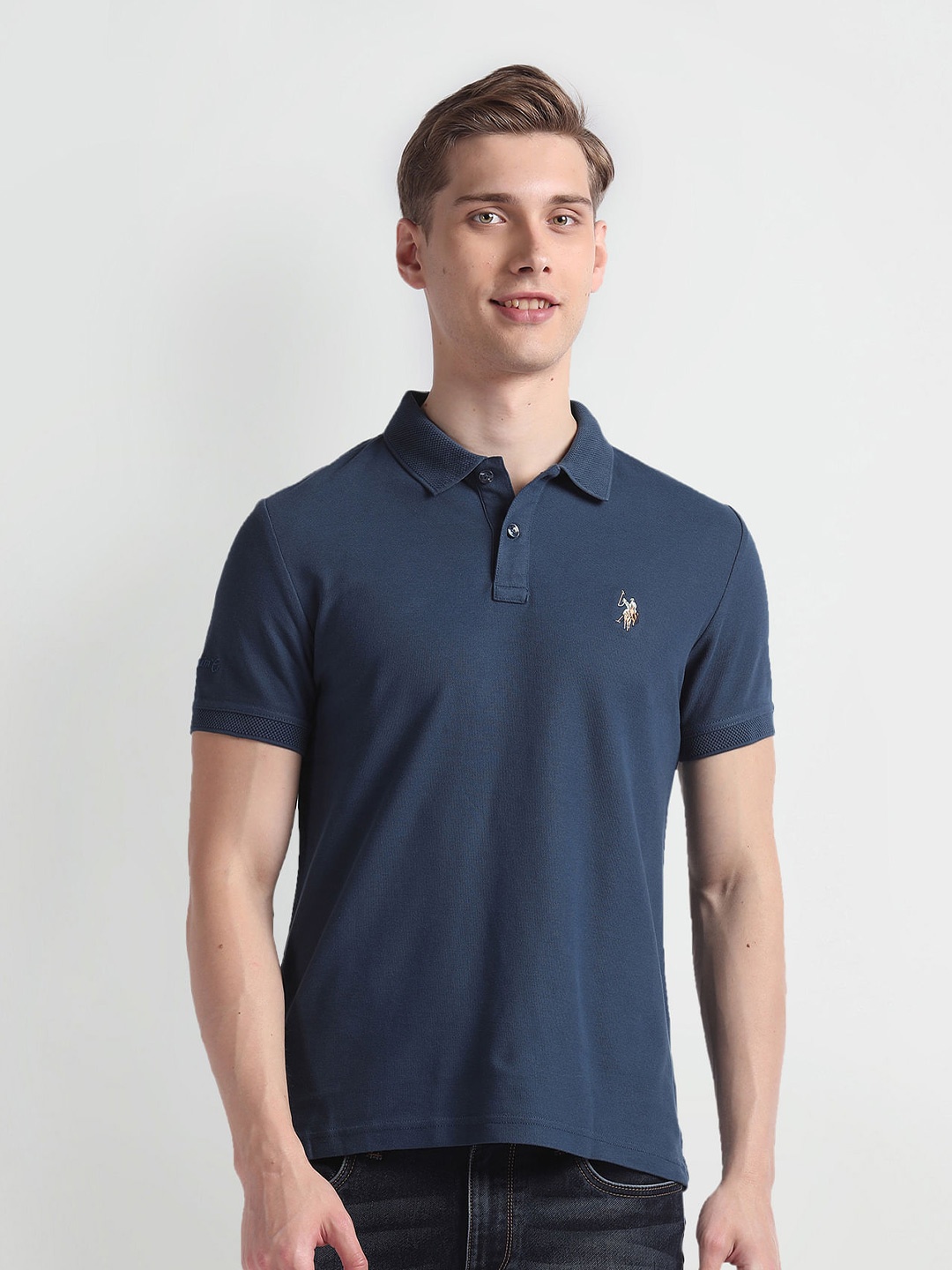 

U.S. Polo Assn. Denim Co. Polo Collar Cotton Slim Fit T-shirt, Blue