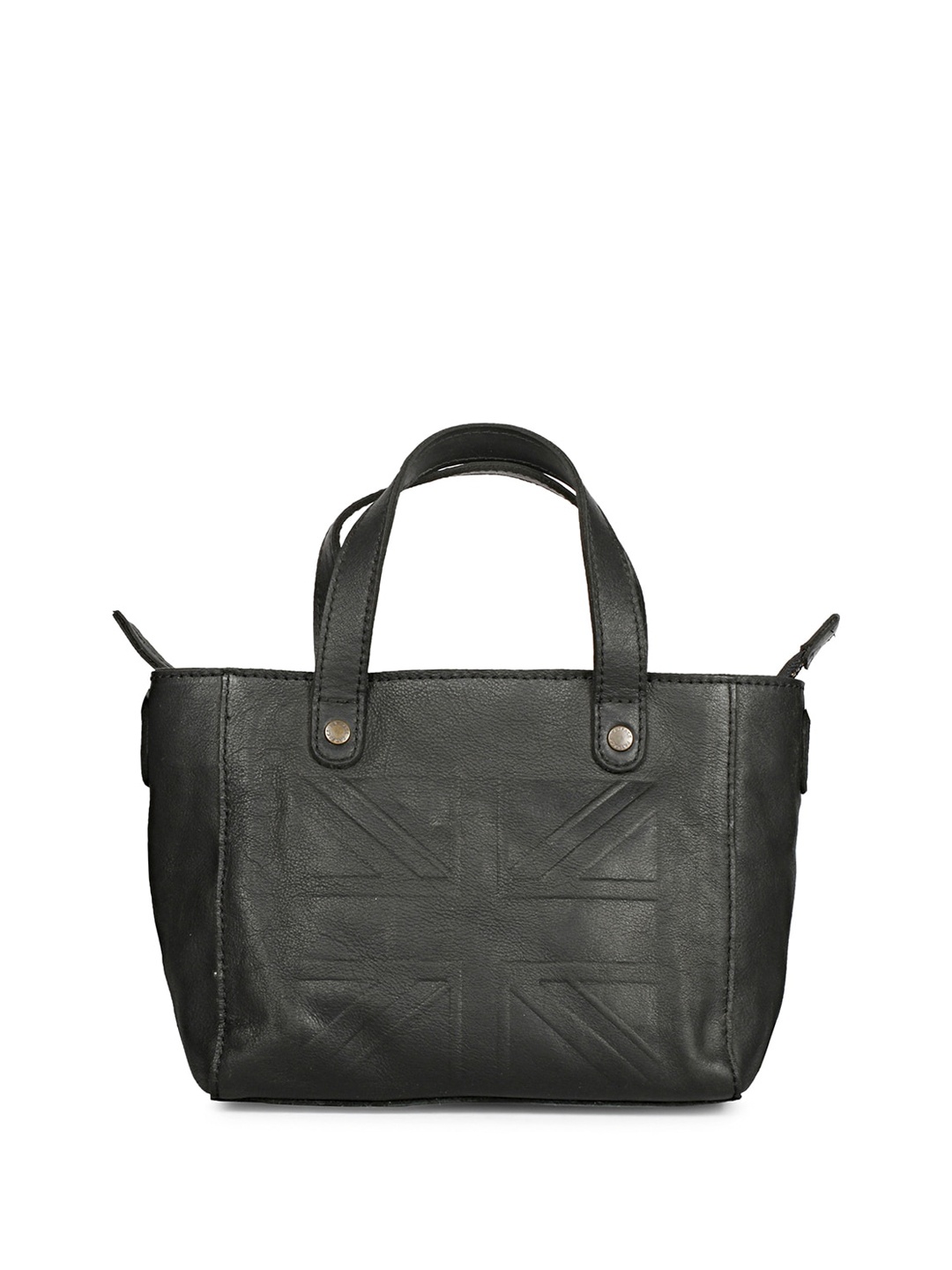 

Favore Leather Structured Handheld Bag, Black