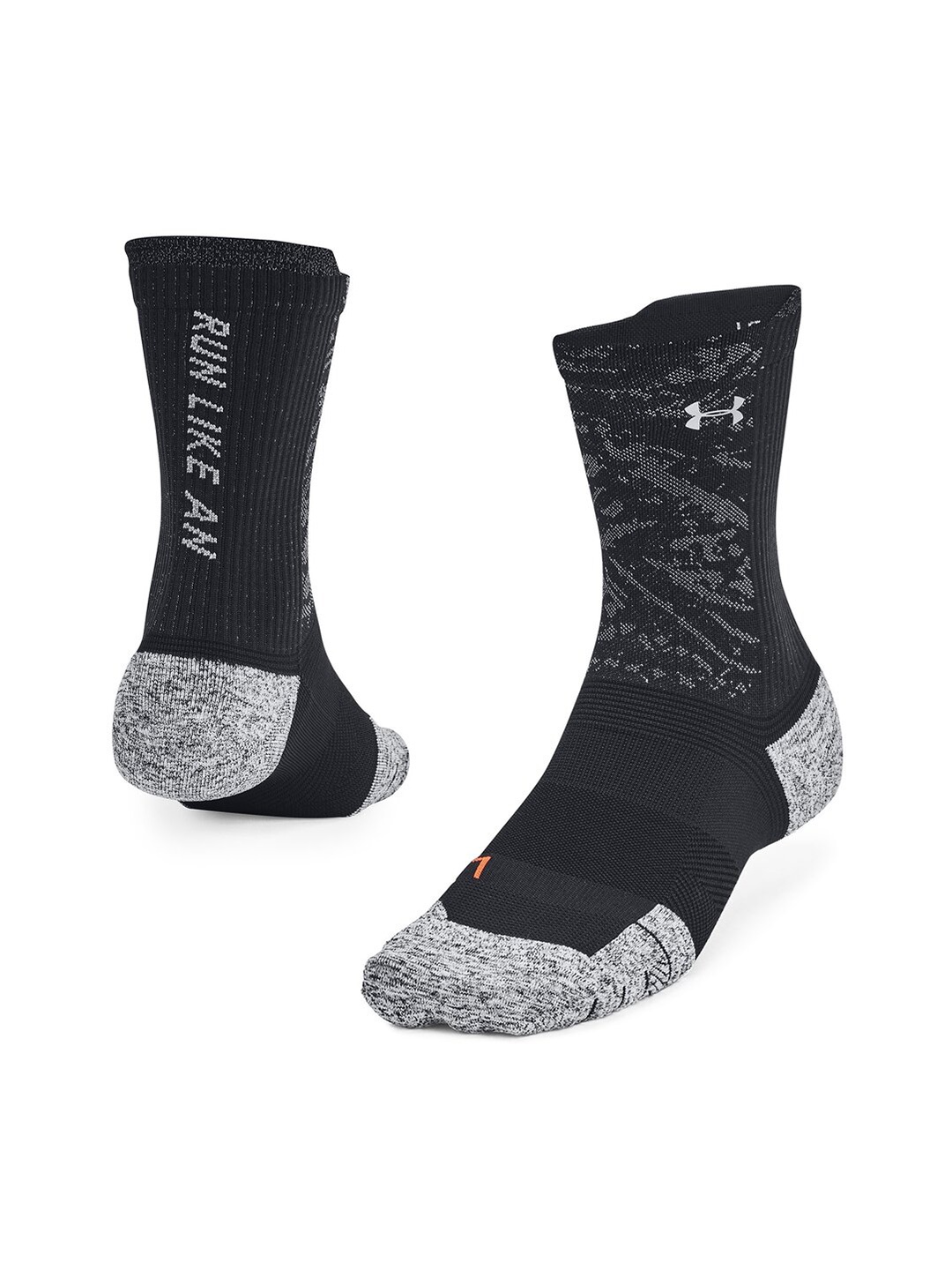

UNDER ARMOUR Armour Run Cushion Mid Crew Socks, Black