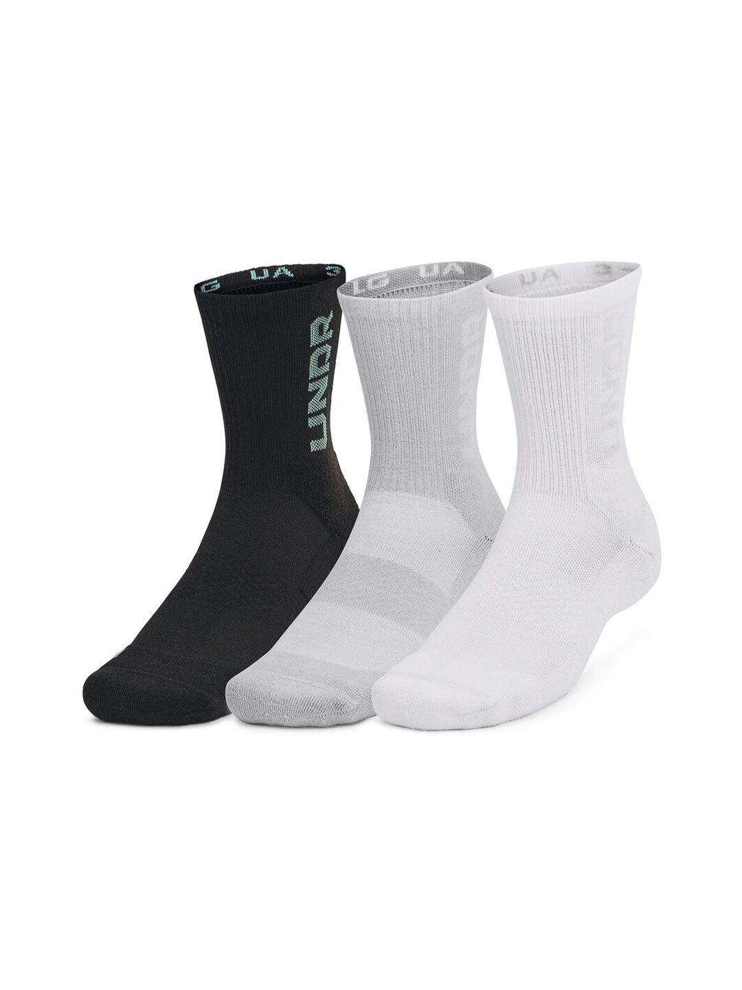 

UNDER ARMOUR Pack of 3 3-Maker Calf-Length Socks, Black