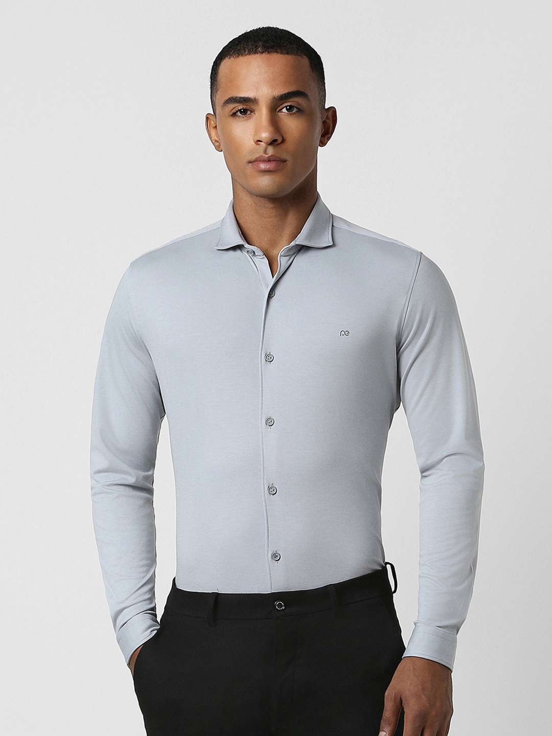 

Peter England Slim Fit Opaque Formal Shirt, Grey