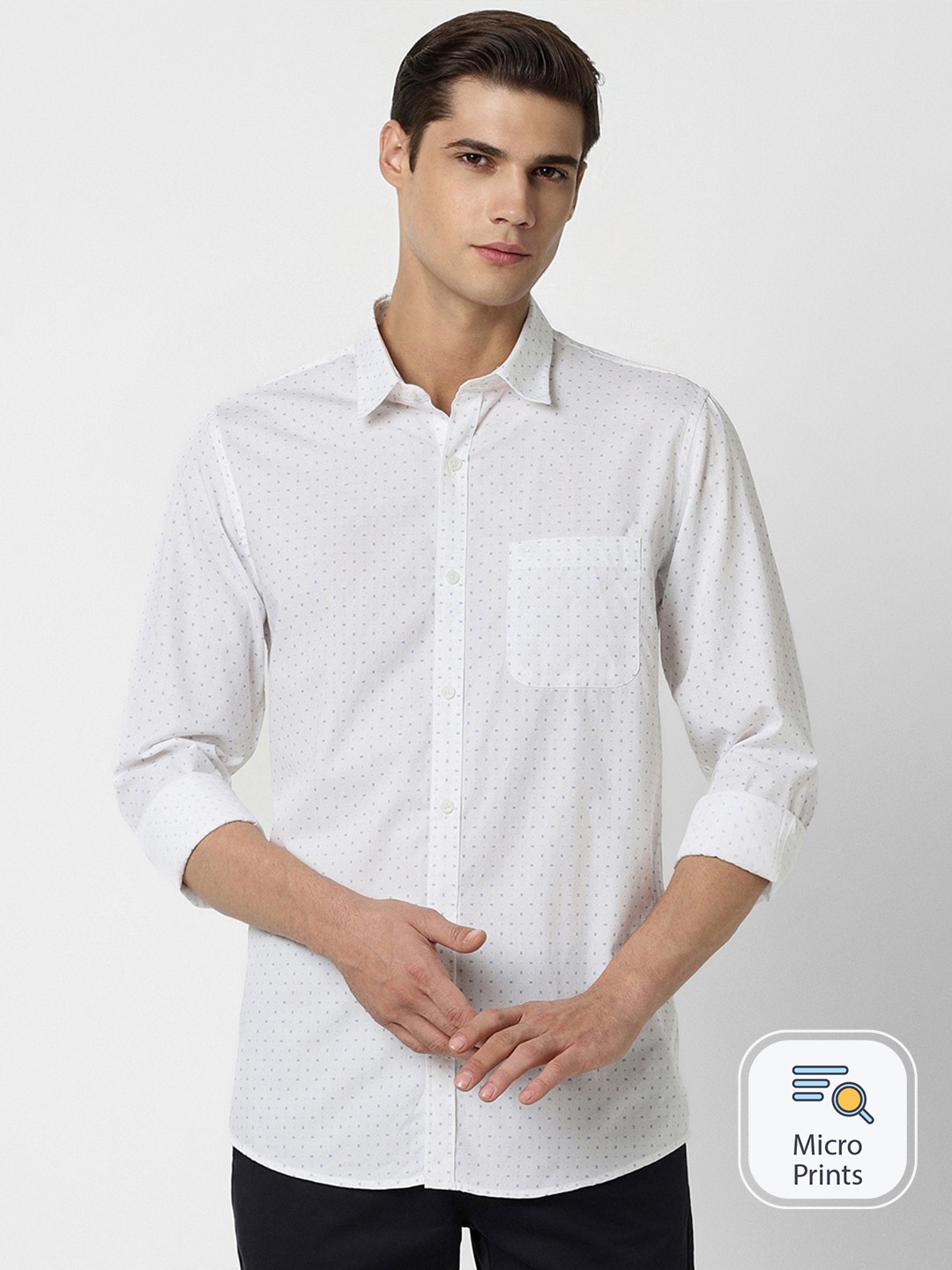 

Peter England Casuals Regular Fit Opaque Printed Casual Shirt, White