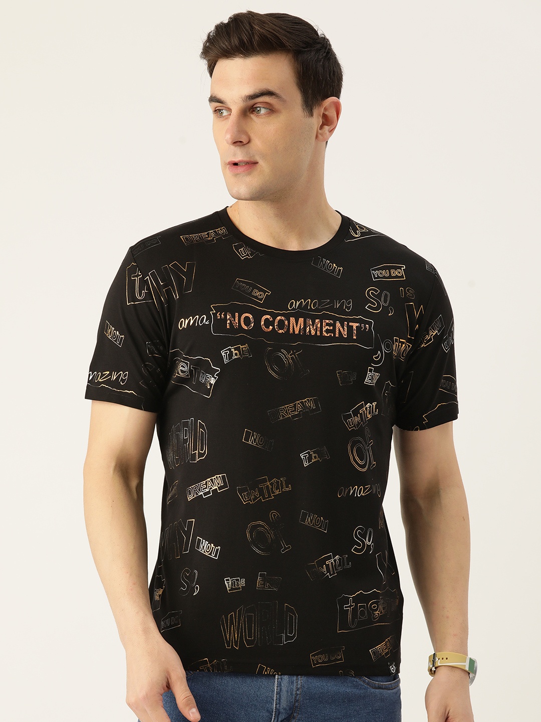 

Monte Carlo Men Typography Printed T-shirt, Black