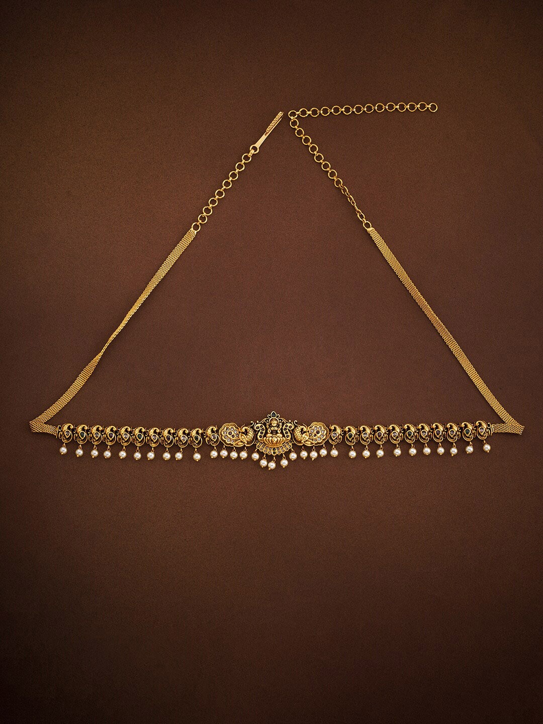

Kushal's Fashion Jewellery Gold-Plated Stone-Studded & Beaded Kamarband