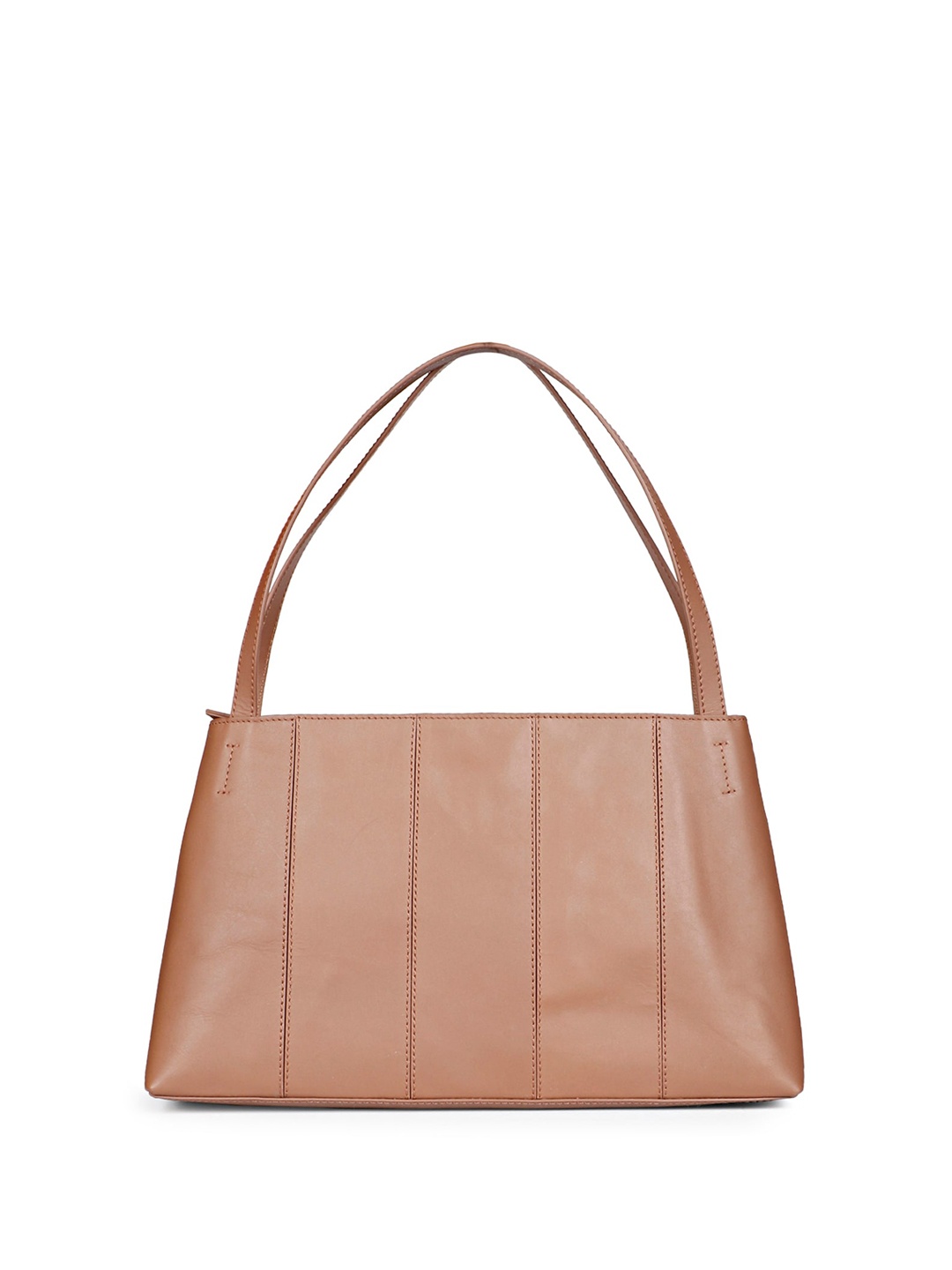 

Favore Leather Oversized Structured Shoulder Bag, Tan
