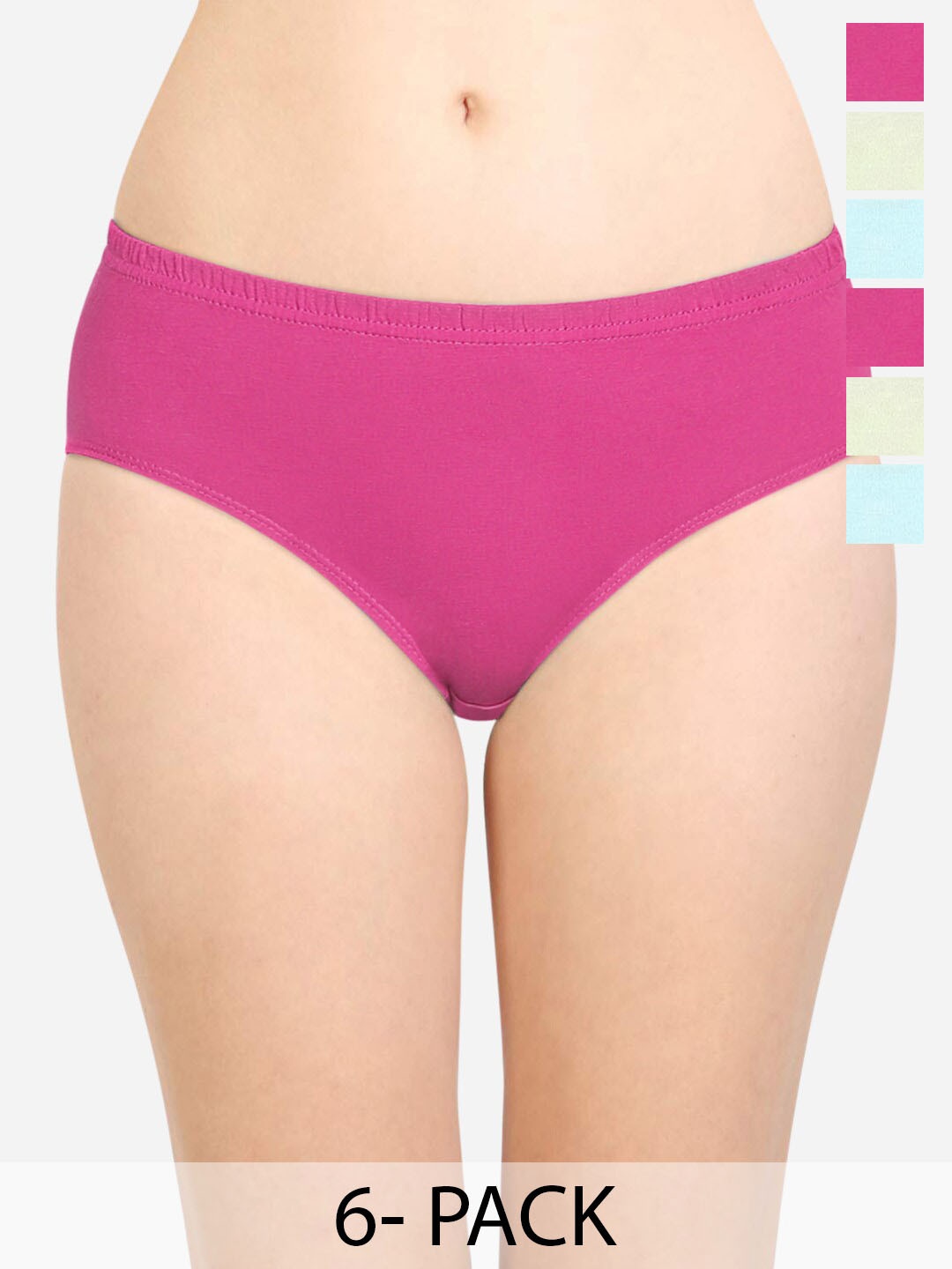 

Bodycare Pack Of 6 Assorted Anti-bacterial Hipster Briefs