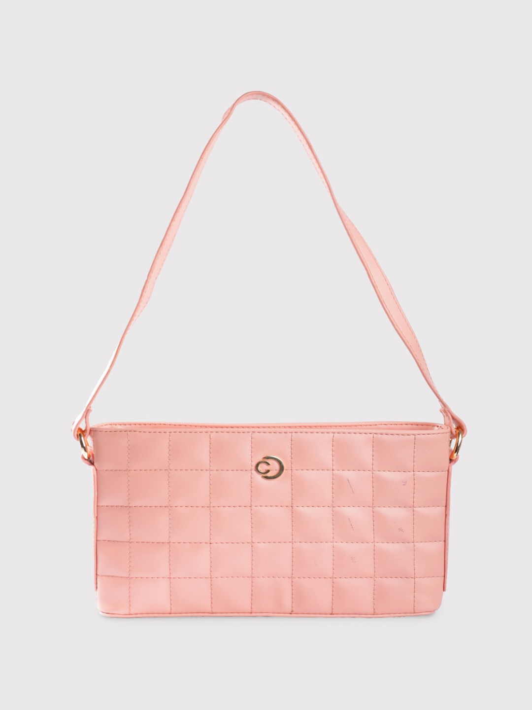 

Caprese Textured PU Structured Shoulder Bag with Quilted, Pink