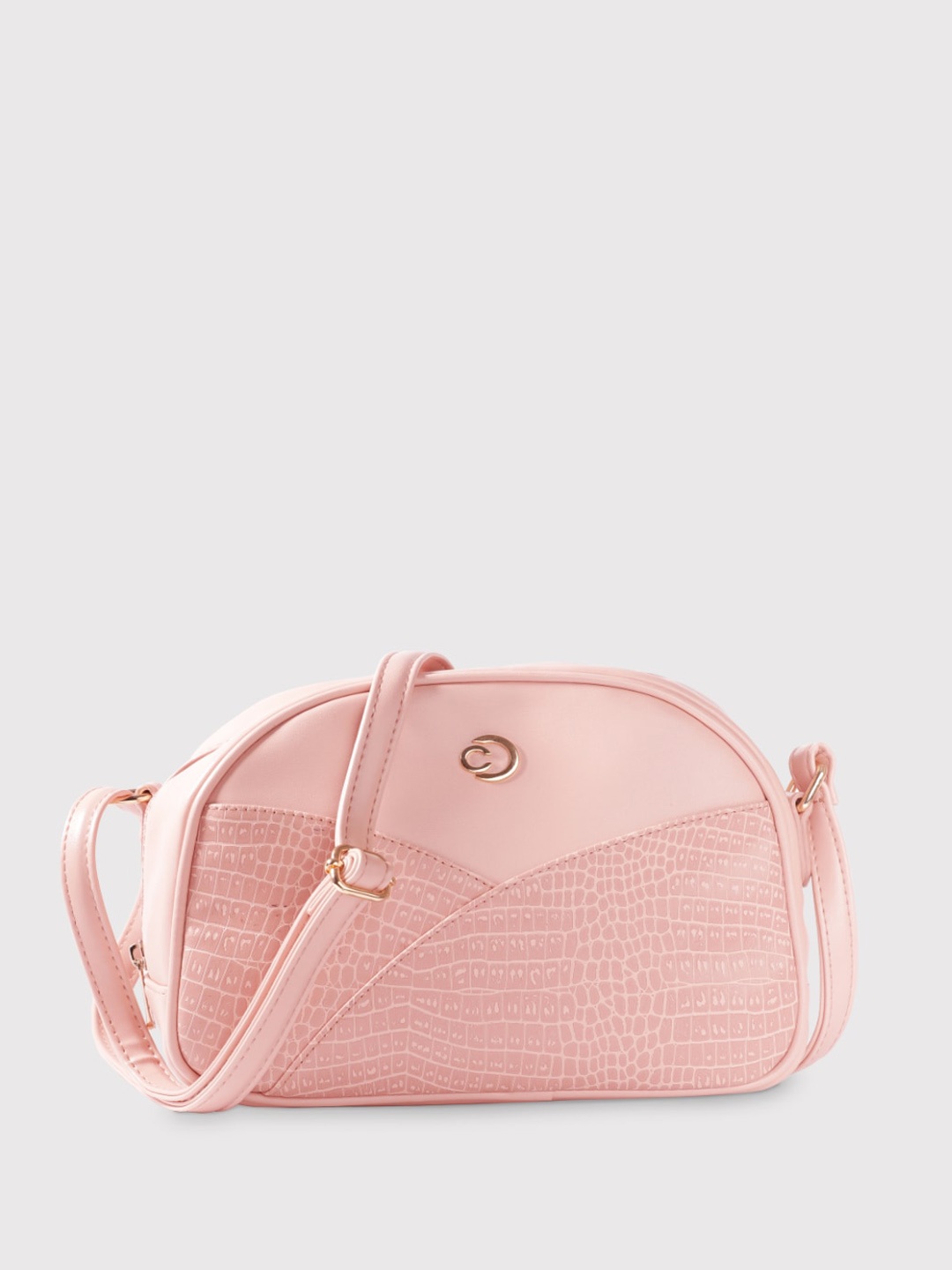 

Caprese Textured Structured Sling Bag, Pink