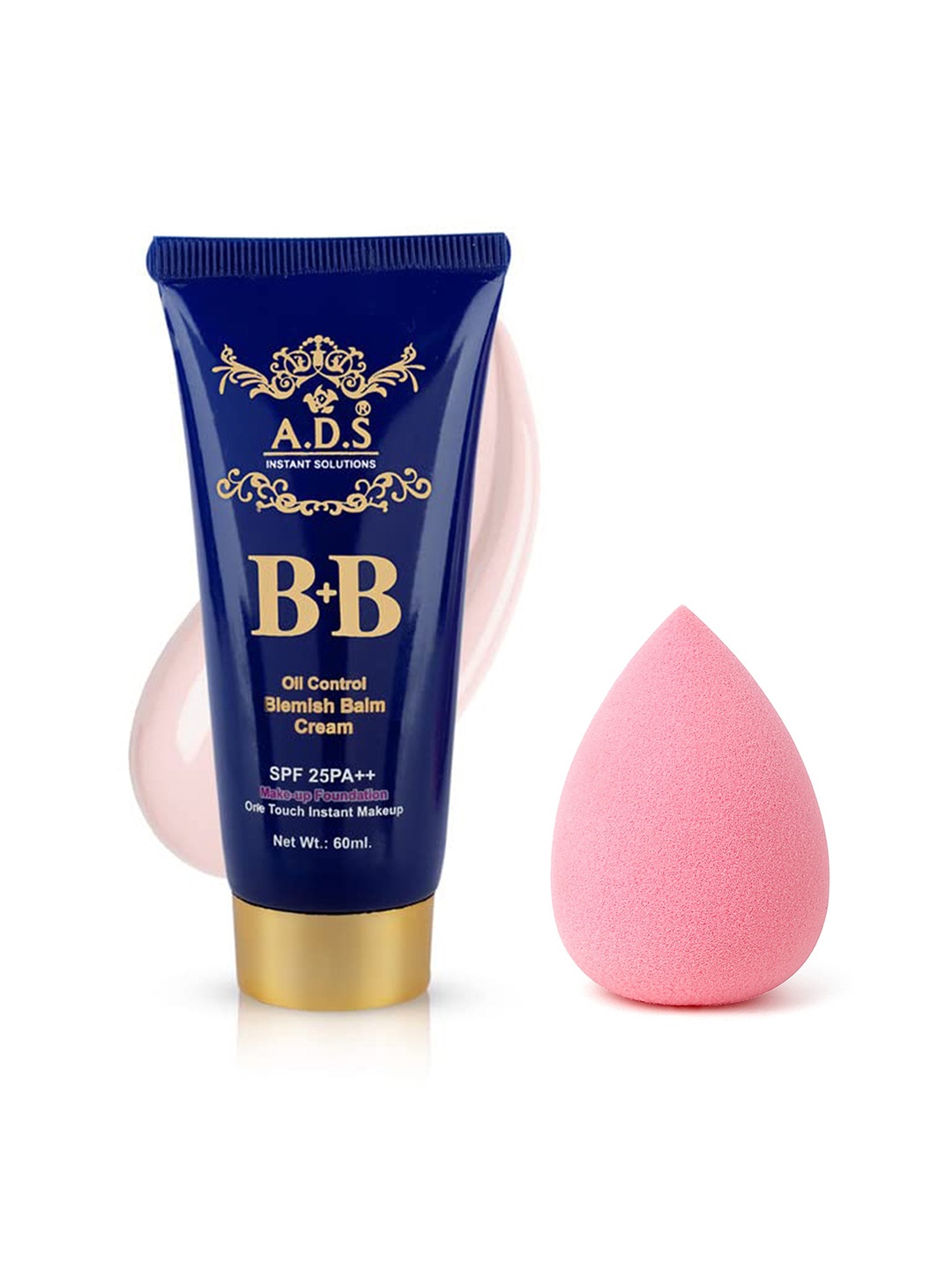 

Adbeni Oil Control BB Makeup Foundation 60ml & Makeup Sponge Combo - Beige 03