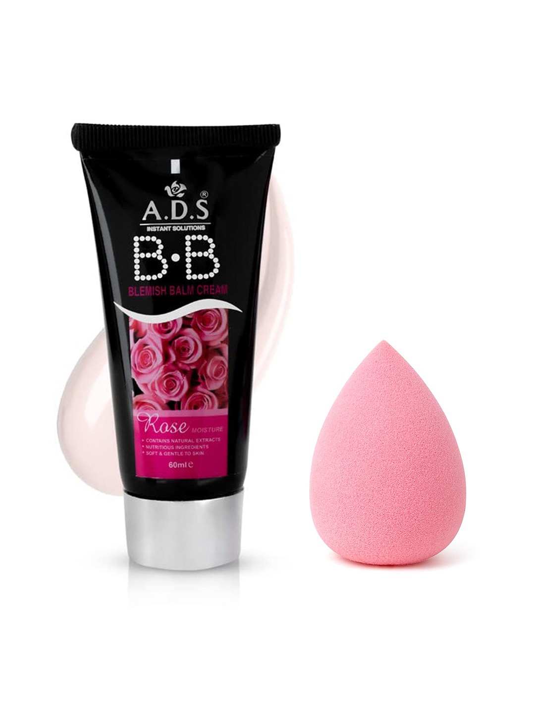 

Adbeni Instant Solution BB Cream 60ml & Makeup Sponge Combo - Beige 01