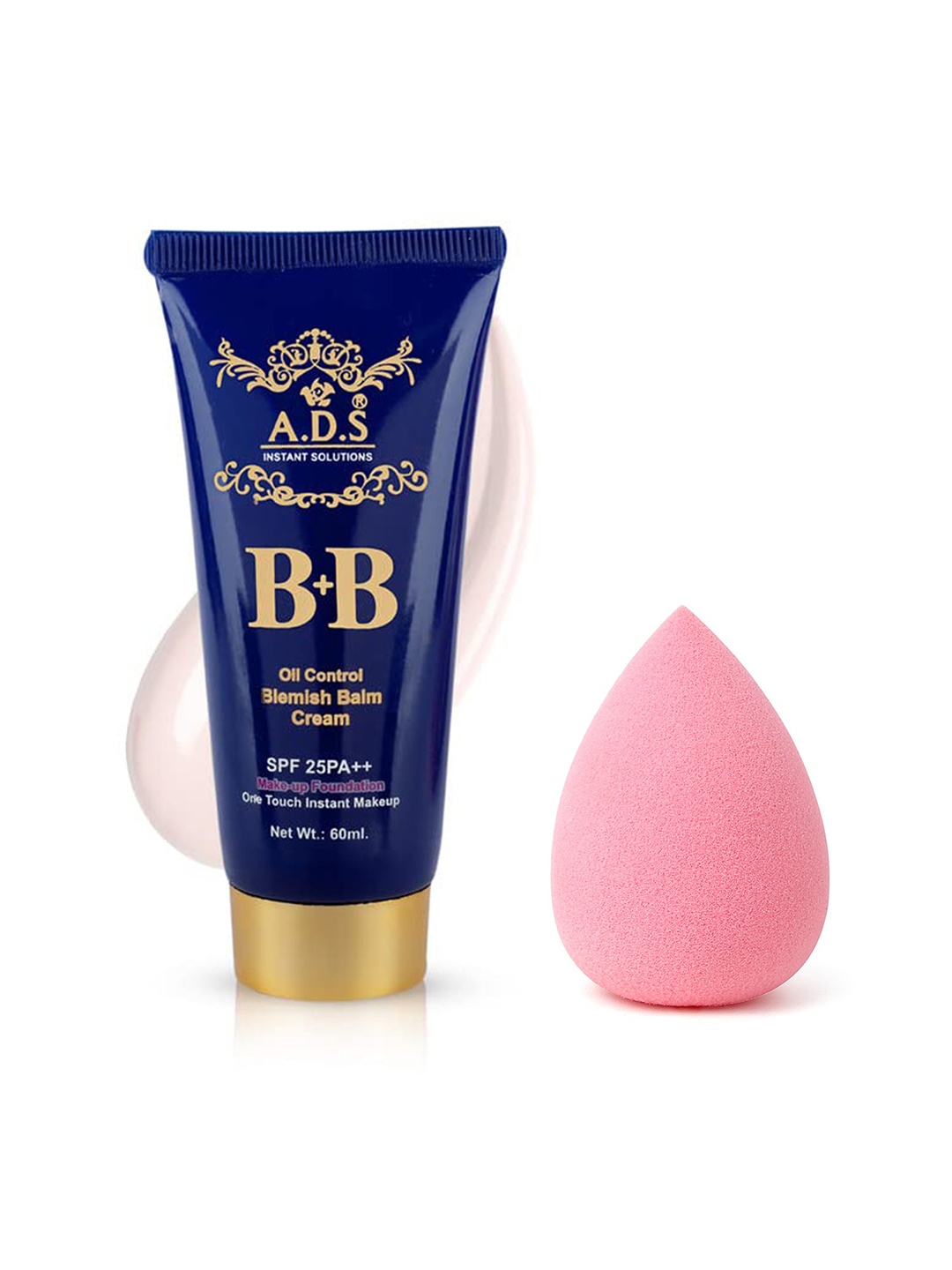 

Adbeni Set Of 2 Oil Control BB Cream With SPF 25 - 60ml & Beauty Blender Sponge - Beige 01