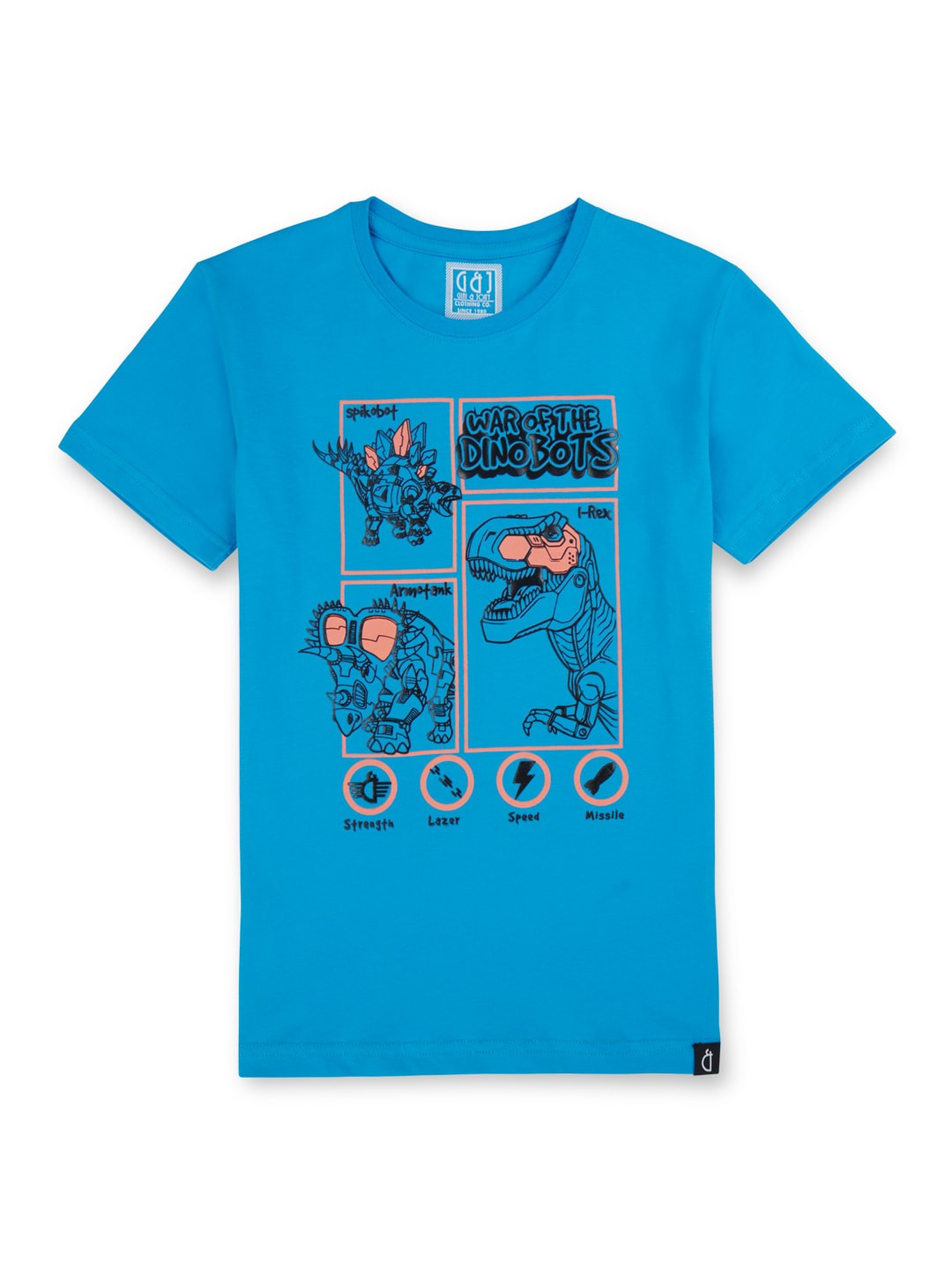 

Gini and Jony Boys Graphic Printed Cotton T-shirt, Blue