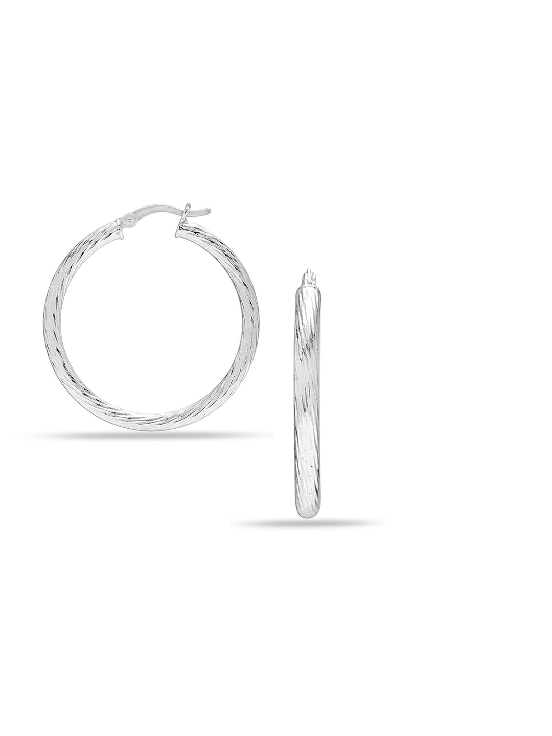 

LeCalla 92.5 Sterling Silver Plated Hoop Earrings