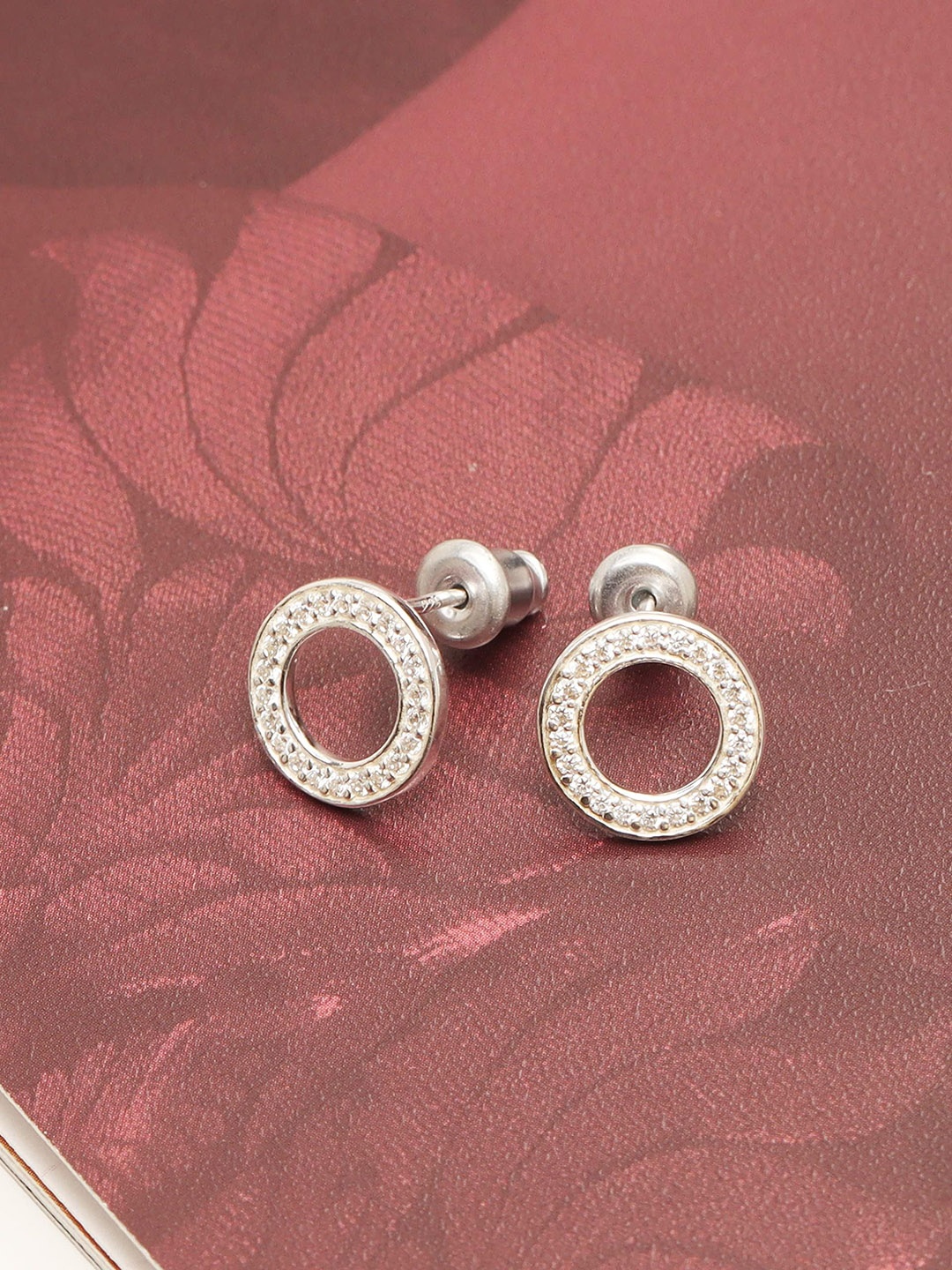 

LeCalla Silver Plated 925 Sterling Silver Contemporary Studs Earrings