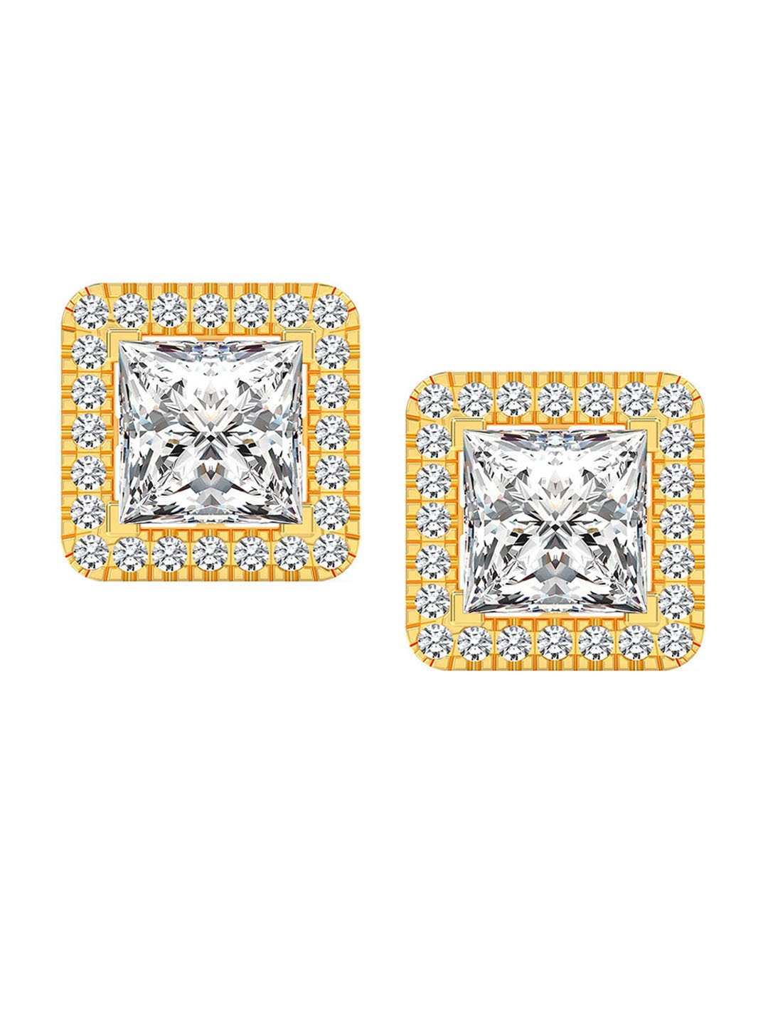 

LeCalla Gold-Plated Contemporary 925 Sterling Silver Studs Earrings