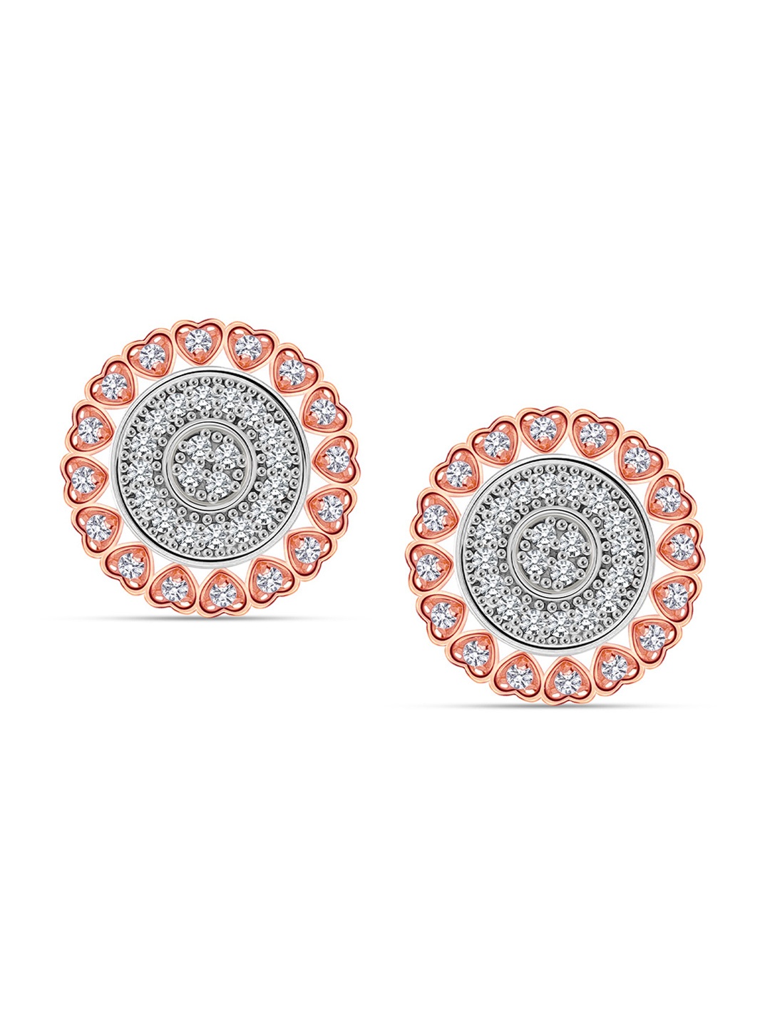 

LeCalla Rose Gold-Plated 925 Sterling Silver Contemporary Studs Earrings