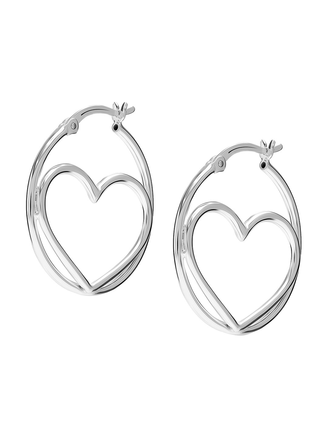 

LeCalla 92.5 Sterling Silver Plated Contemporary Hoop Earrings