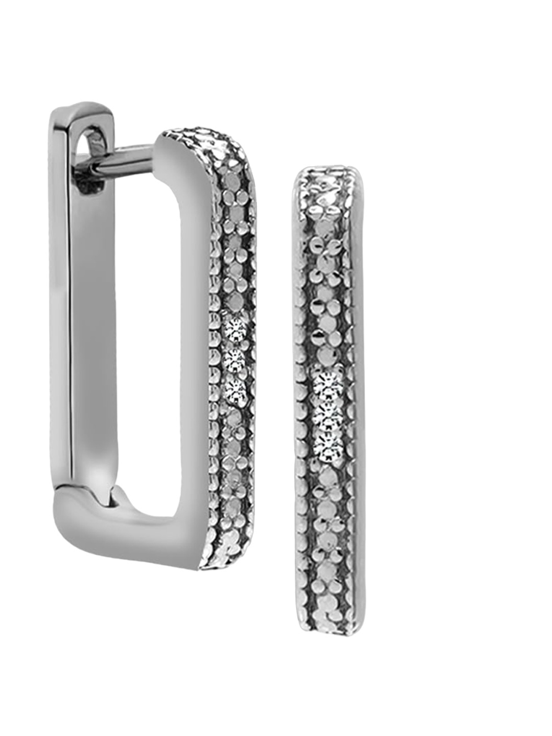 

LeCalla Rhodium-Plated Contemporary 925 Sterling Silver Drop Earrings
