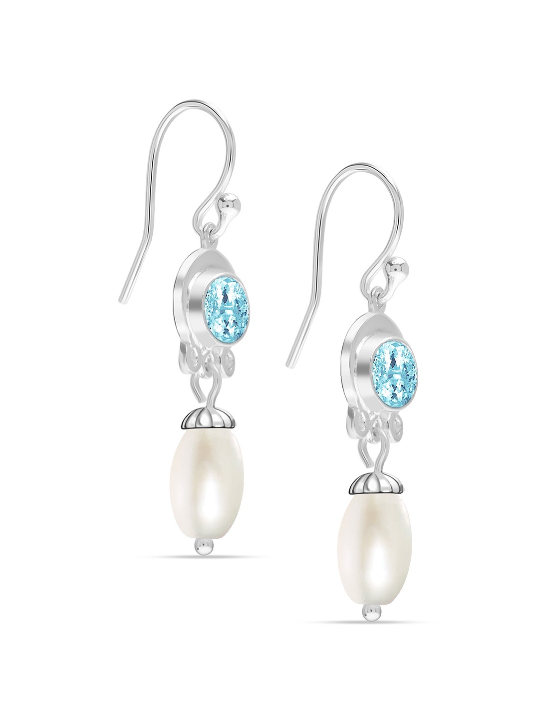 

LeCalla 92.5 Sterling Silver Plated Contemporary Drop Earrings