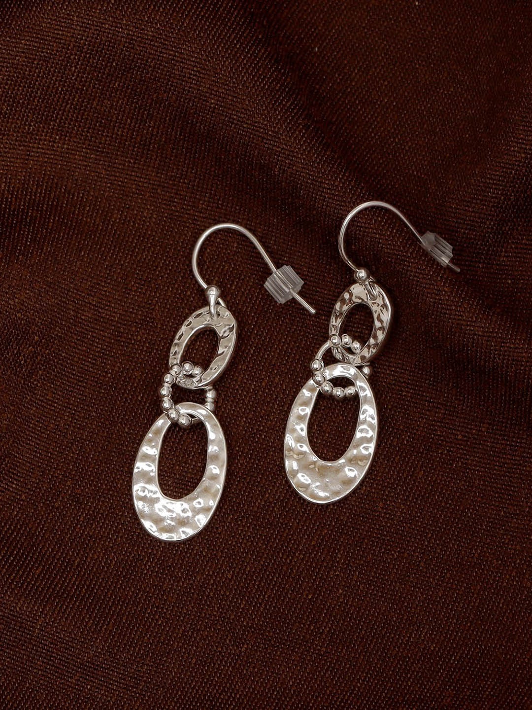 

LeCalla Silver Plated Contemporary 925 Sterling Silver Drop Earrings