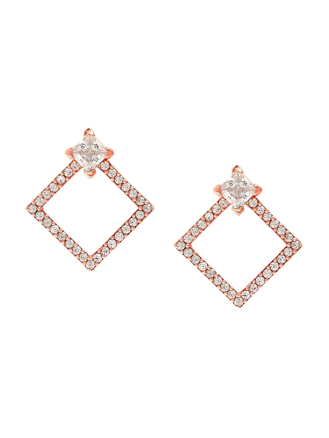 

LeCalla Rose Gold-Plated 925 Sterling Silver Contemporary Studs Earrings