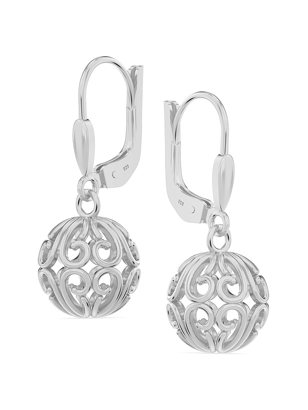 

LeCalla 925 Sterling Silver Plated Contemporary Drop Earrings