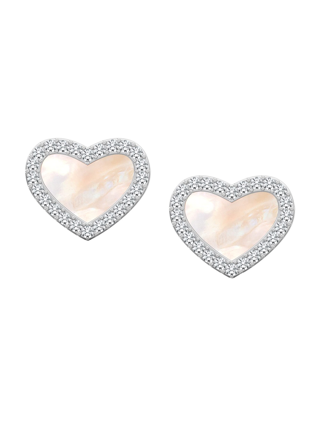 

LeCalla Silver Plated Contemporary 92.5 Sterling Silver Cubic Zirconia Stud Earrings