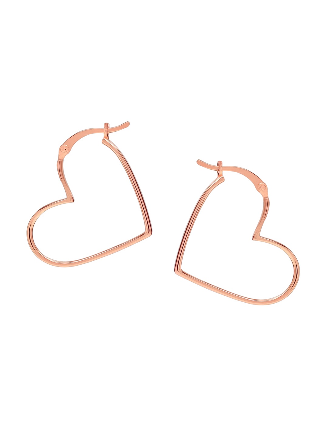 

LeCalla 925 Sterling Silver Rose Gold-Plated Hoop Earrings