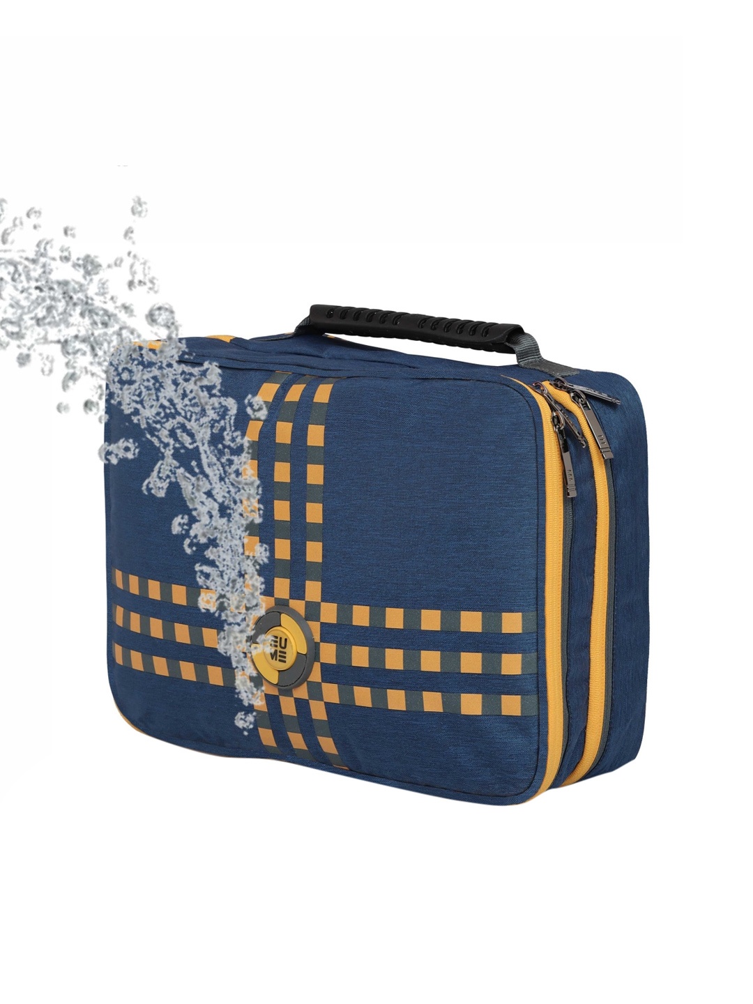 

EUME Printed 2 Compartment Travel Pouch, Navy blue