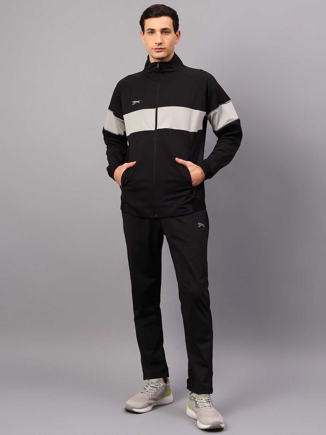 

Shiv Naresh Colourblocked Tracksuits, Black
