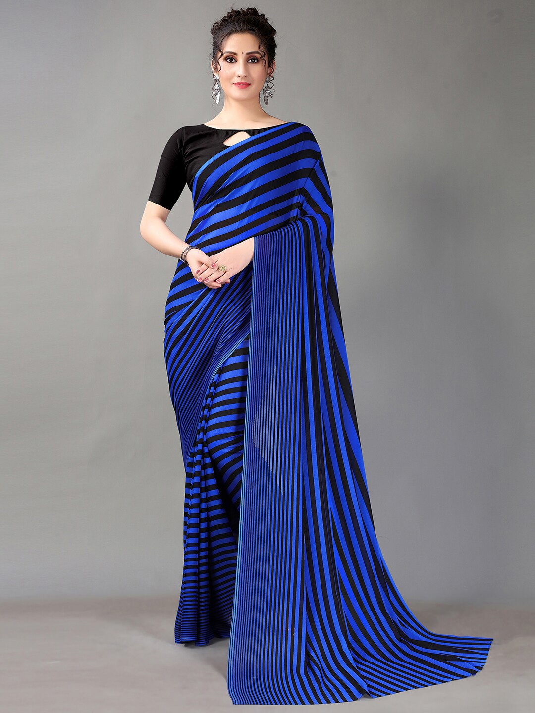 

KALINI Leheriya Printed Saree, Blue