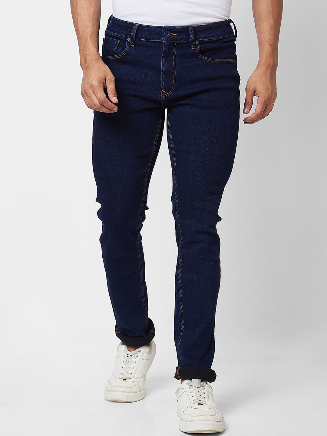 

SPYKAR Men Mid-Rise Clean Look Jeans, Blue