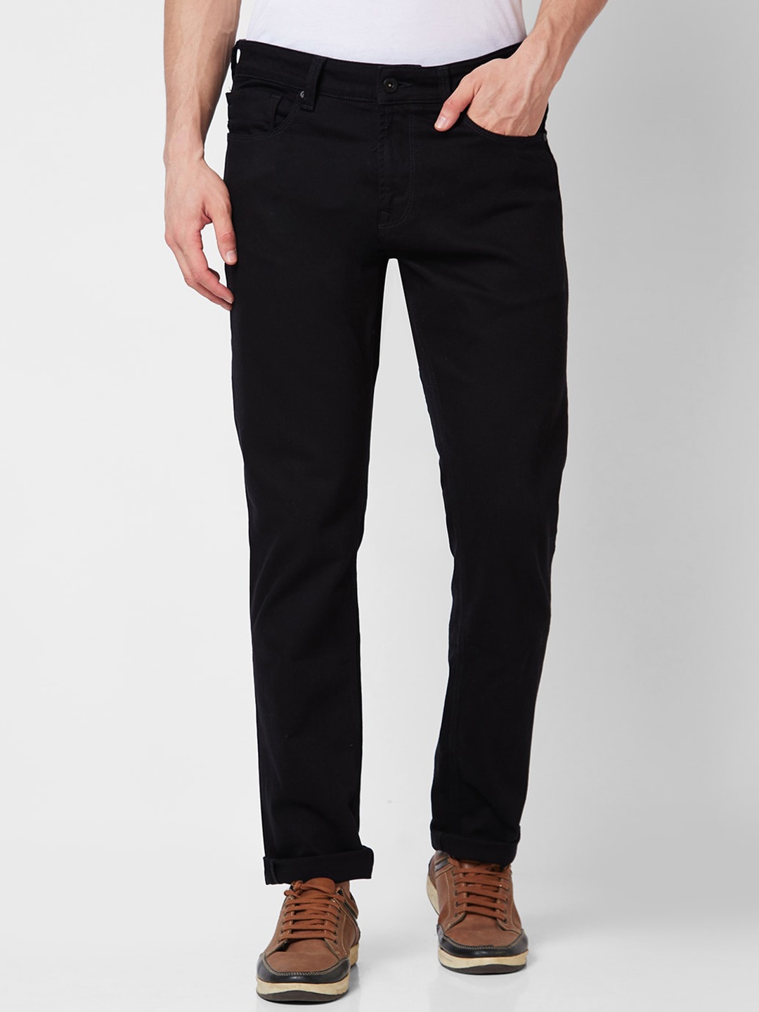 

SPYKAR Men Relaxed Fit Jeans, Black