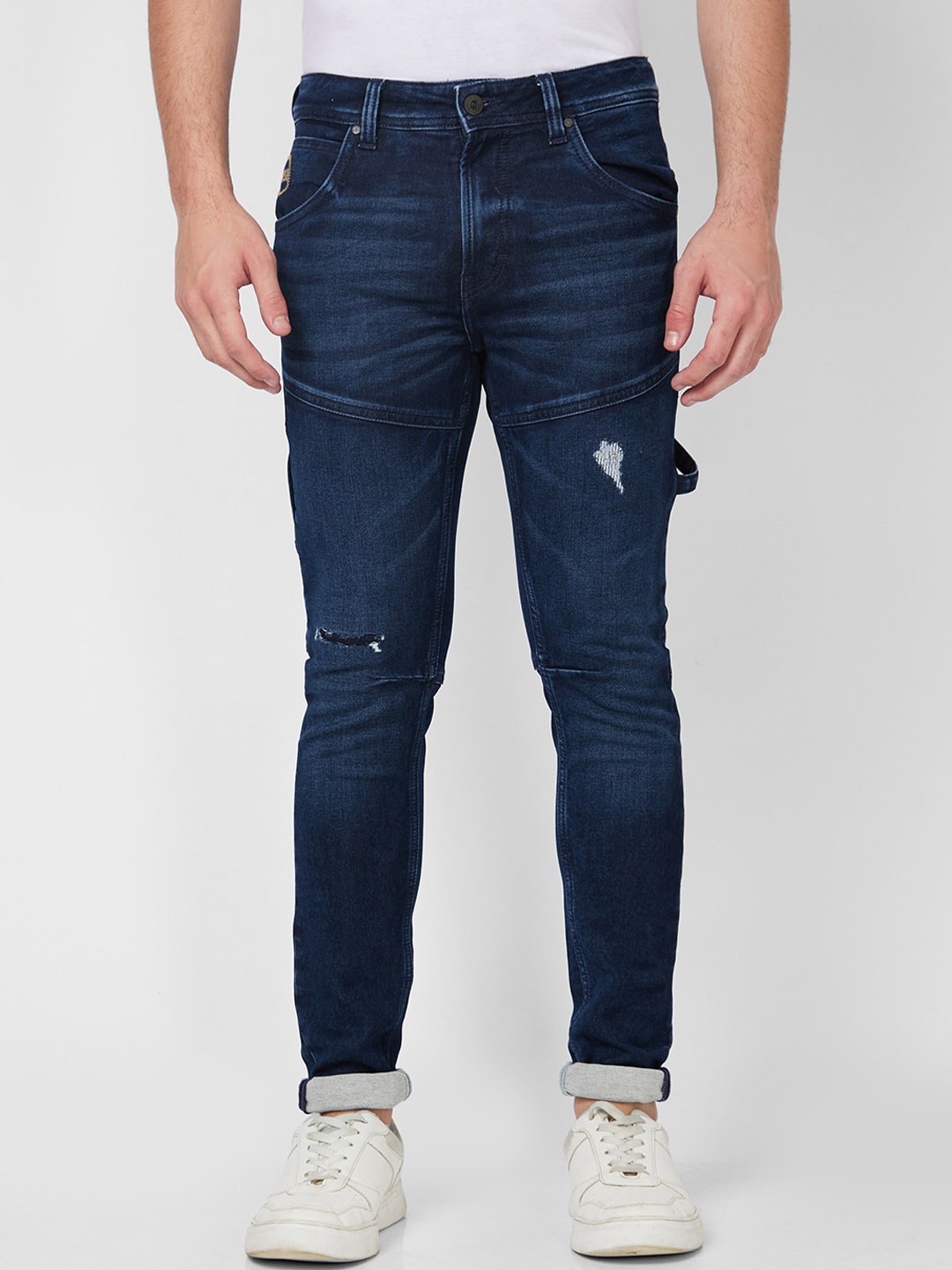 

SPYKAR Men Mildly Distressed Light Fade Cotton Jeans, Blue