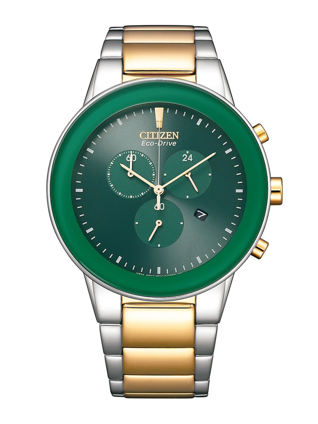 

Citizen Men Stainless Steel Bracelet Style Straps Analogue Watch AT2244-84X, Green