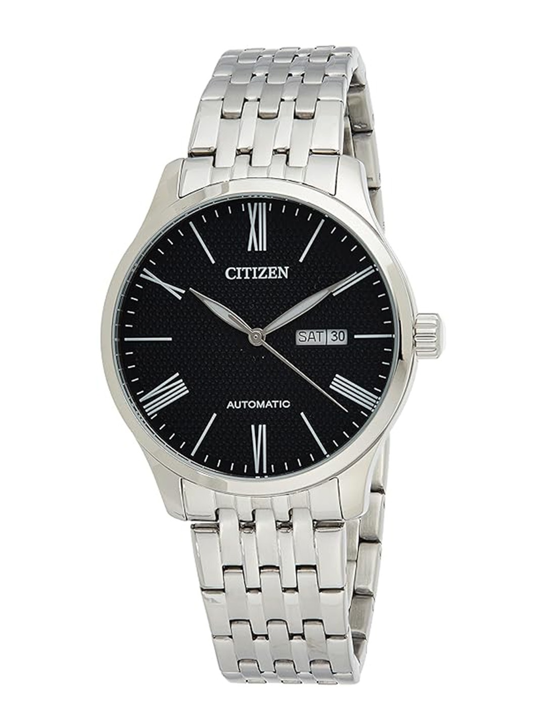 

Citizen Men Dial & Stainless Steel Bracelet Style Straps Analogue Watch NH8350-59E, Black