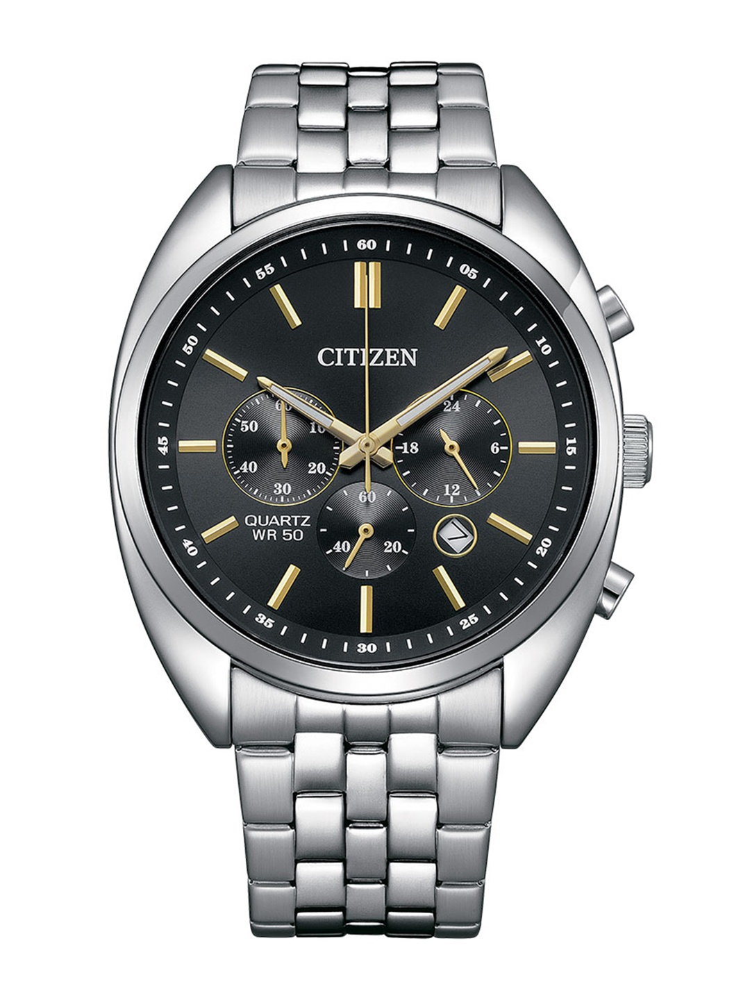 

Citizen Men Stainless Steel Straps Chronograph Analogue Watch AN8210-56E, Black